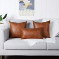 thumbnail image 5 of Set Of 2 Luxury Artificial Leather Cushion Covers Modern Comfortable Decoration Pillow Case For Sofa Living Room Balcony,45*45cm, 5 of 5