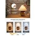 thumbnail image 3 of Better Homes & Gardens 8.5 in Amber Glass Rechargeable LED Portable Table Lamp with Dimmable Touch Sensor, 3 of 8