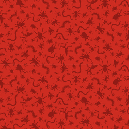 Studio E I'm Bugging Out Tone on Tone Bugs Red Cotton Fabric By Yard