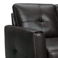 thumbnail image 6 of Almafi 82" Brown Leather Sofa, 6 of 12