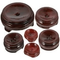 thumbnail image 1 of Shisuyan 6pcs Crystal Ball Stand Round Hollow Sphere Ball Wood Base Crystal Ball Display Rack, 1 of 8