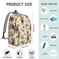 thumbnail image 5 of Highland Cow and Bucket Print Backpack for School, Cute School Bag with Adjustable Shoulder Straps and Padded Back, 15.7"x11.8"x5.5", 5 of 5