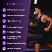 OxyEnergy GOLDEN BCAA 2:1:1 Recovery Supplement with L-Glutamine, Taurine & Vitamin B6, 7 Strips/Bag
