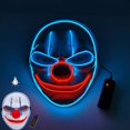 thumbnail image 3 of Disfraces de Halloween 2024 Máscara luminosa LED de payaso JOKER Máscara de fantasma de actuación fluorescente de Halloween COS TikTok del mismo estilo, 3 of 4