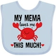 thumbnail image 3 of Inktastic My Mema Loves Me Grandson Boys or Girls Baby Bib, 3 of 4