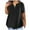 Black, variant on Summer Fashion Plus Size Tops for Womens 2025 V-neck Solid Color Oversized T-shirt Top
