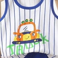 thumbnail image 3 of Baby Boys Summer Vest Outfit Set Sleeveless Tank Top with Elastic Waist Shorts Toddler Boy Casual Clothing Sets, 3 of 4