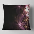 thumbnail image 2 of Designart Purple Shiny Fractal Flowers - Abstract Throw Pillow - 18x18, 2 of 5