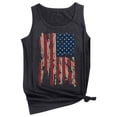 thumbnail image 3 of JFGHDG Women Tank Top Patriotic Tank Tops For 4th Of July Patriotic Sleeveless Graphic Tees Graphic Tank Vest Tops Anniversary Sleeveless Tank Top Cold Shoulder Comfy Tops Gray M, 3 of 3