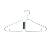 Foldable Plastic Clothes Hanger | Space Saving Collapsible Design for Pants Skirts & Shirts | 4-Pack of Eco-Friendly Recyclable Travel Hangers for Closet Organization