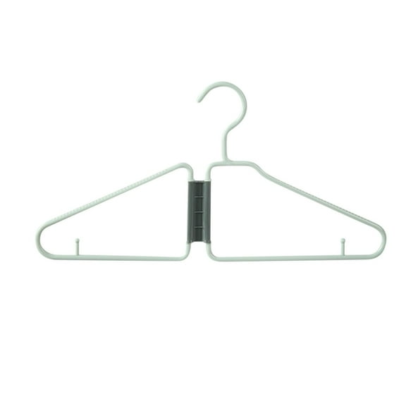 Foldable Plastic Clothes Hanger | Space Saving Collapsible Design for Pants Skirts & Shirts | 4-Pack of Eco-Friendly Recyclable Travel Hangers for Closet Organization