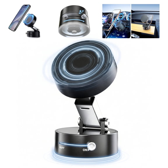 IJS MagSafe Compatible Magnetic Phone Mount with Suction Cup for Car and Gym