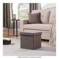 thumbnail image 4 of Ottoman Mainstays Plegable con Almacenamiento Chocolate, 4 of 4