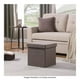 thumbnail image 4 of Ottoman Mainstays Plegable con Almacenamiento Chocolate, 4 of 4
