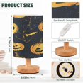 thumbnail image 3 of Halloween Decorations Pumpkins Small Lamp Printed Gifts Table Lamp USB Bedside Desk Nightstand Lamp Wood Base for Bedroom Living Room Office Desk College Dorm, 3 of 7