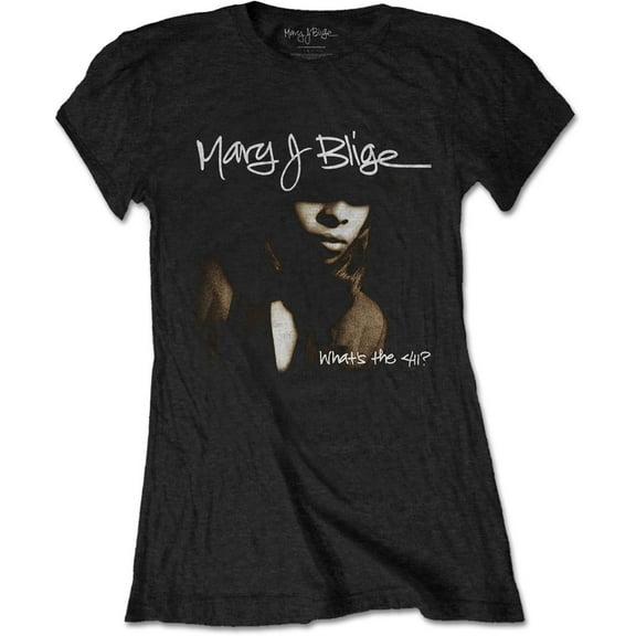 Mary J Blige Ladies T-Shirt: Cover (Large)