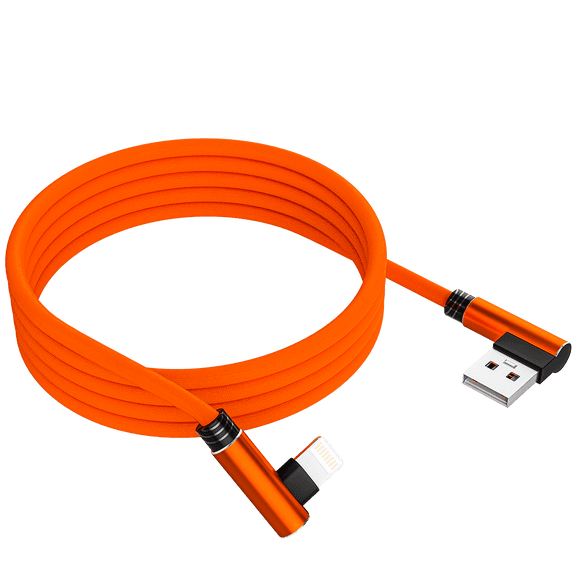 iPhone Lightning Charger, Ironten 3 Pack 10 Ft Orange Apple MFi Certified Cable Nylon Braided Cable Fast Charging Cord Compatible with iPhone 14 13 12 11 Pro Max XR XS X 8 7 6 Plus SE iPad