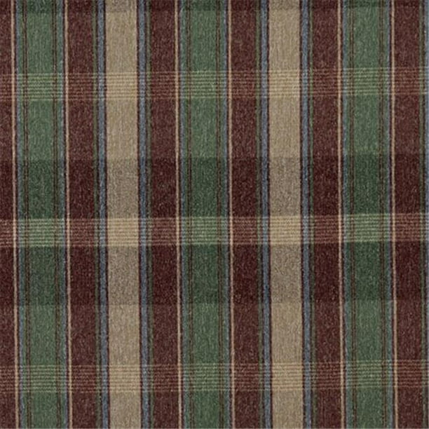 Designer Fabrics C642 54 in. Wide Burgundy, Blue, Green And Beige