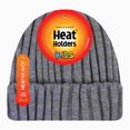 thumbnail image 2 of Heat Holders - Boys Every Day Casual Wear Ribbed Turnover Winter Hat for Kids, 2 of 2