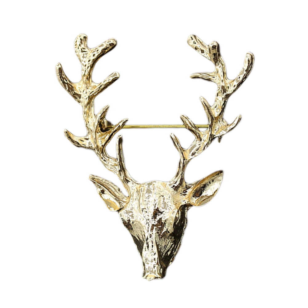 Enamel Crystal Christmas Elk Deer Brooch Scarf Buckle Collar Pin Jewelry 