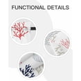 thumbnail image 5 of Summer Ocean Sheer Curtains for Bedroom Living Room Window Tier Curtain 24 Inch Length, Rod Pocket Voile Drapes Kitchen Curtains Small Half Window 2 Panels Sea Turtle Starfish Coral Shell Seahorse, 5 of 5