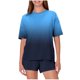 thumbnail image 1 of Pijama informal holgado con estampado de cuello redondo y manga corta para mujer, de poliéster, 1 of 5