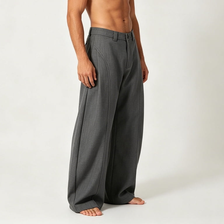 dress sweat pants for men No Slim - Black sustainable blend Mens Dress Pants, Mens Plus