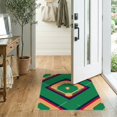 thumbnail image 2 of ODIKA 2'x3' Washable Throw Rug Diamond Sport Design With Bold Pennant Border Accents Baseball Field Refined for Hallway, Study Room, Non-Slip Low Profile, Flatwoven, 2 of 7