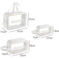 thumbnail image 2 of Neceser transparente para mujer, neceser de viaje para maquillaje, neceser impermeable (blanco), 2 of 5
