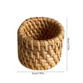 thumbnail image 3 of Linnome Handmade Natural Rattan Straw Napkin Rings Vintage Woven Napkin Holders for Home Western Dinner Wedding Party Hotel Restaurant Table Decor, 3 of 6