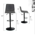 thumbnail image 2 of Sophia & William Adjustable Height Swivel Bar Stools with PU Leather Seat-Set of 2-Gray, 2 of 5