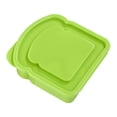 thumbnail image 2 of Caja de sándwich de pan tostado, lonchera bento, soporte reutilizable, portátil con tapa, golosina Verde, 2 of 8