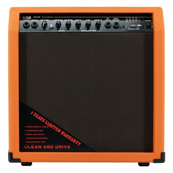 EMB 600W 12" Guitar Amplifier Speaker Powerful Cabinet - SD USB AUX BLUETOOTH YL
