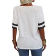thumbnail image 5 of Dellytop Women V-Neck Half Sleeves Solid T Shirt, 5 of 6