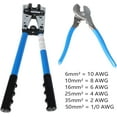 thumbnail image 4 of waltyotur Battery Cable Lug Crimper Tool for Crimping Wire Cable with Cable Cutter for 10,8,6,4,2 and 1/0 AWG Wire Cable Cutting and Crimping with Storage Bag, Blue, 4 of 7