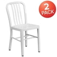 thumbnail image 4 of Commercial Grade 2 Pack White Metal Indoor-Outdoor Chair, 4 of 9