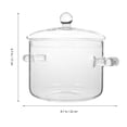 thumbnail image 2 of CATIEBYE Clear Glass Pot High Borosilicate Glass Multi Functional Friends Cooking at Home 1Pack, 2 of 6