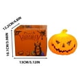 thumbnail image 3 of Luces de linterna de calabaza de Halloween | Decoración de Halloween con LED colgada | Atrezzo para fiestas interiores al aire libre | Pack de 3 linternas naranjas tenebrosas | Eficiencia energética, 3 of 9