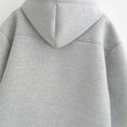 thumbnail image 5 of KEYANKETIAN-Sudadera con capucha y cremallera para mujer, suéter holgado de gran tamaño con bolsillos dobles, ropa de calle, estilo Unisex, invierno, novedad, 5 of 5