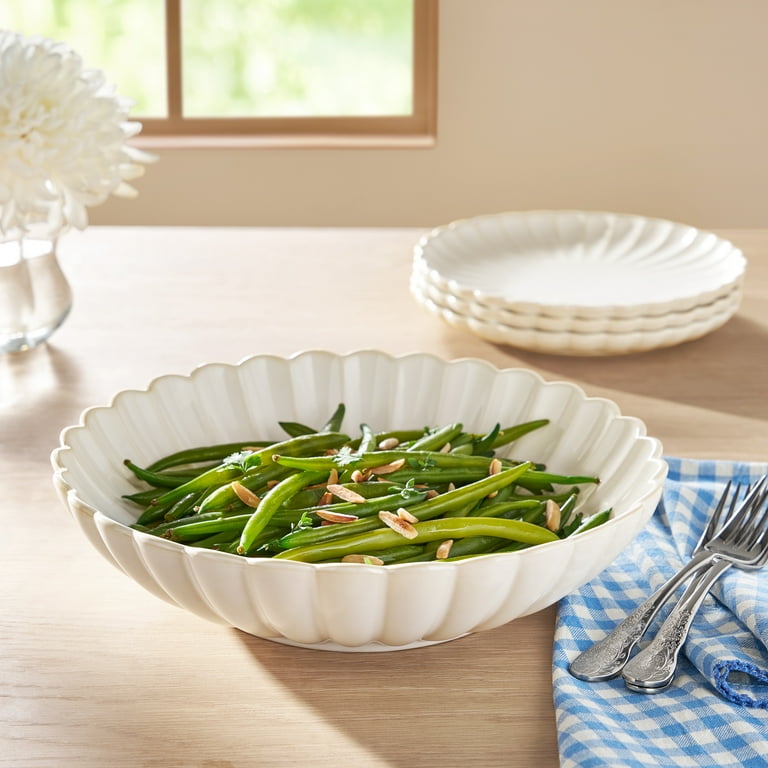 送料込み KAWAI CN370 ホワイト！16年製 ほぼ新品 激美品 2 The Pioneer Woman Colette Stoneware 11-inch Serving Bowl, Cream