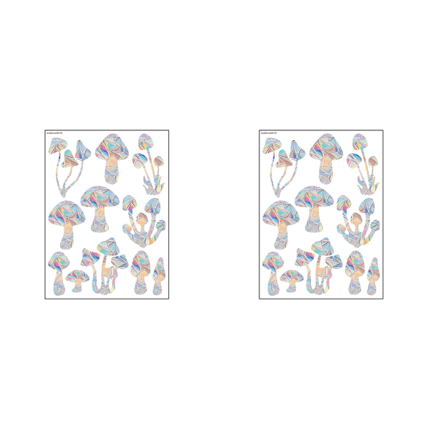 Películas 3D electrostáticas para ventanas Creative Chic Calcomanías reutilizables (hongo)