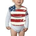thumbnail image 6 of Susaid Vintage American Flag Print Bibs for Babies Toddlers Adjustable Waterproof Free Soft Durable Bibs for eating with Large Pocket Food Catcher, 6 of 8