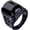 Black Black Diamond, variant on Men Women Large Square Engraved Stone Ring, Stainless Steel Hip Hop Modern Rings