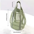 thumbnail image 3 of Sac de Rangement de Voyage avec Sac Fourre-Tout en Maille Ajourée Poche à Cordon Sac à Main de Voyage Violet, 3 of 6