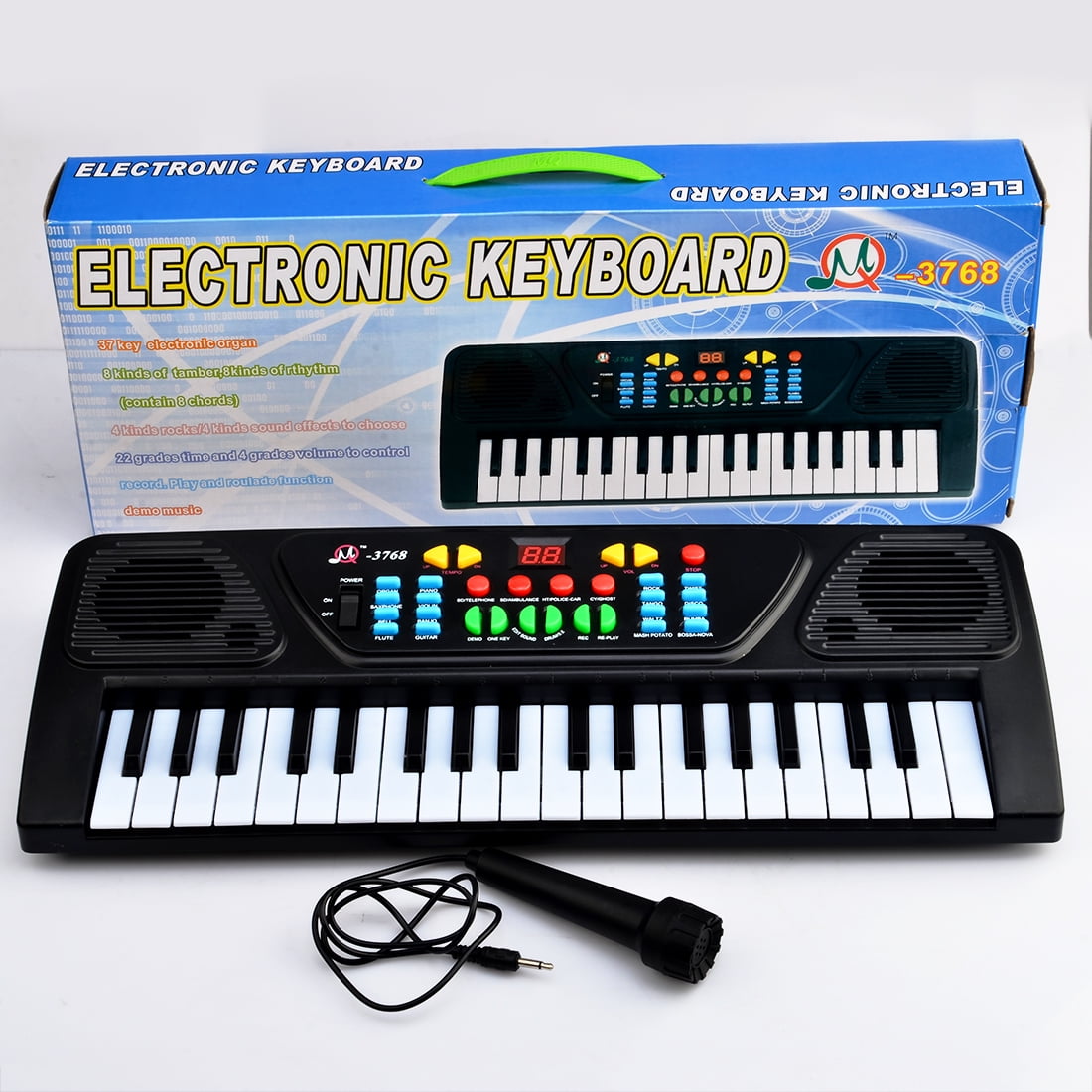 37 Key Electronic Keyboard Piano Musical Toy for Children 3768 Black