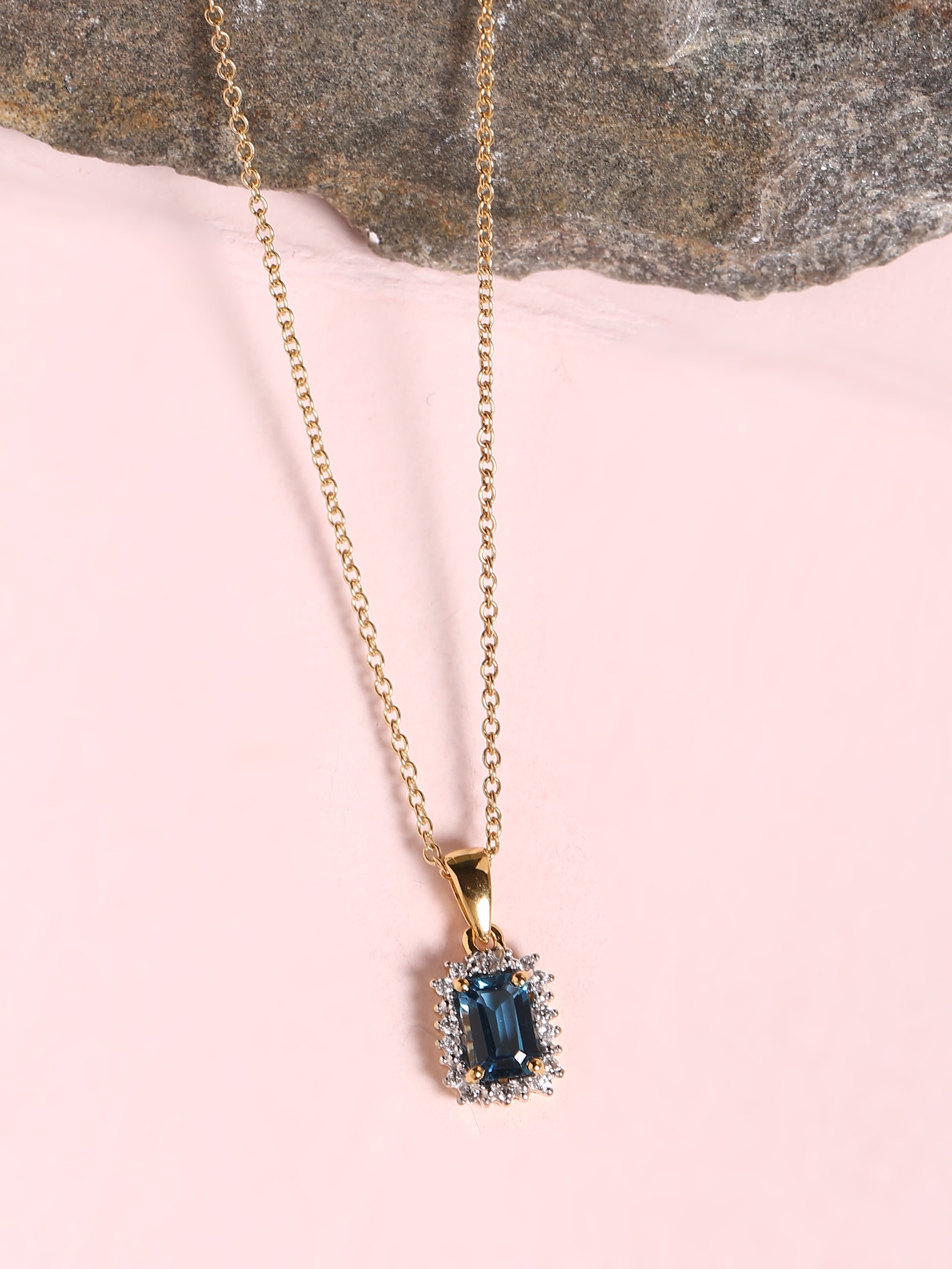 Genuine Crystal Quartz Gold Plated Pendant For Women Bullet Shape Charms Astrological Necklace Handmade 