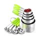 thumbnail image 1 of CHAO Cucharas y tazas medidoras: Juego de cucharas y tazas medidoras de acero inoxidable para cocina de 10 piezas para repostería y horneado, mango engrosado, 1 of 5