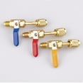 thumbnail image 2 of Refrigerants 3Pcs Color Coded R410A R134A Shut Valves For Ac Hvac Refrigeration Charge Pipes, 2 of 5