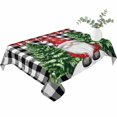 thumbnail image 2 of Black White Plaid Christmas Table Cloth Waterproof Tablecloths, Gnomes Xmas Tree Snowflake Winter Tablecloth Dining Table Cover for Kitchen Party Tabletop Outdoor, Rectangle Tablecloth 52x70 Inch, 2 of 9
