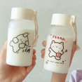 thumbnail image 2 of Botella de agua esmerilada Kawaii para estudiantes y niños, recipiente portátil para beber, a prueba de fugas, sin BPA heqiyong LED, 2 of 2